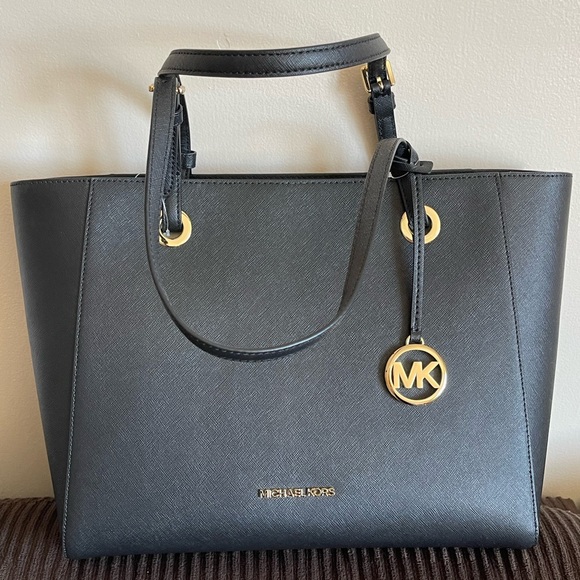 Michael Kors Handbags - Michael Kors Tote, Brand New, Black, Gold Hardware